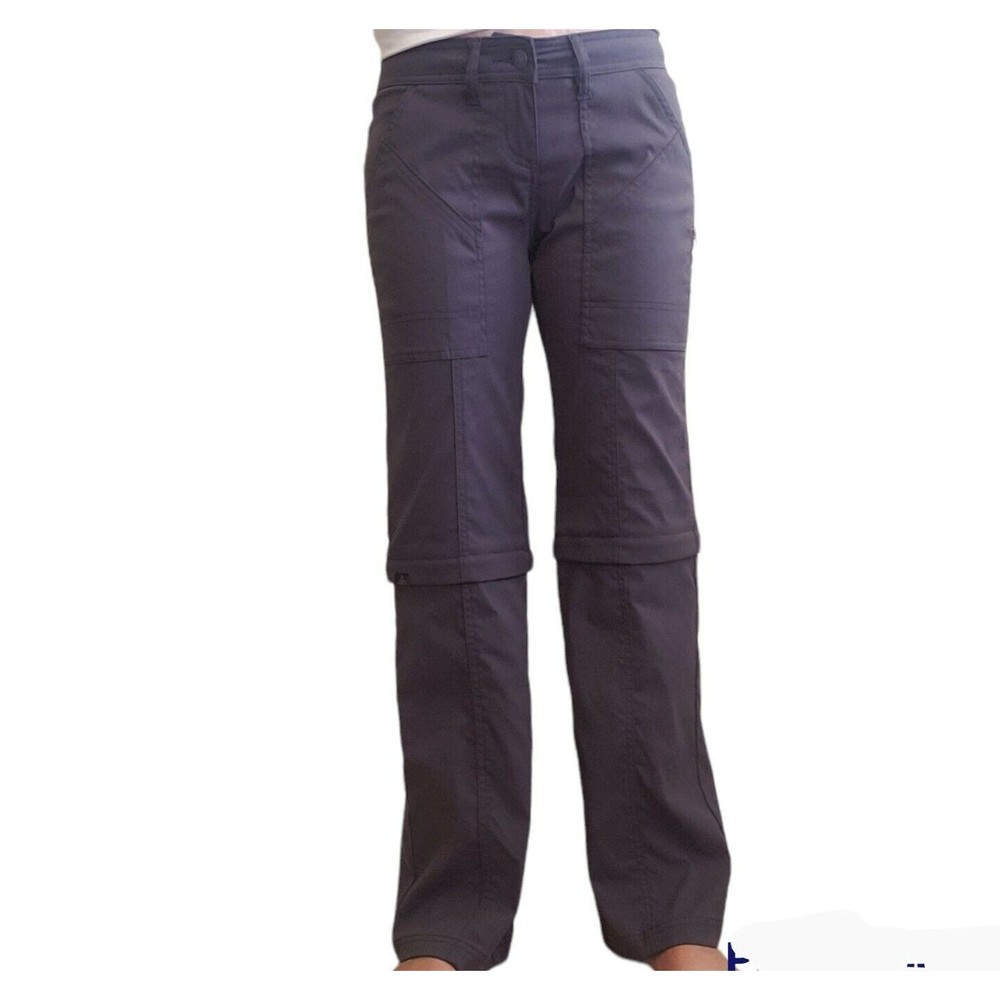 Prana Stretch Zion (?) Pants Convertible Zip Off Hiking Sz 0 Waist 28 Fits Sz 4